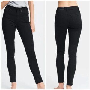 Rag & Bone High Rise Skinny Washed Black